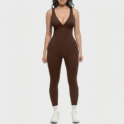 Deep V Tummy Control Sculpting Jumpsuit