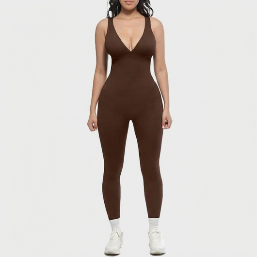 Deep V Tummy Control Sculpting Jumpsuit